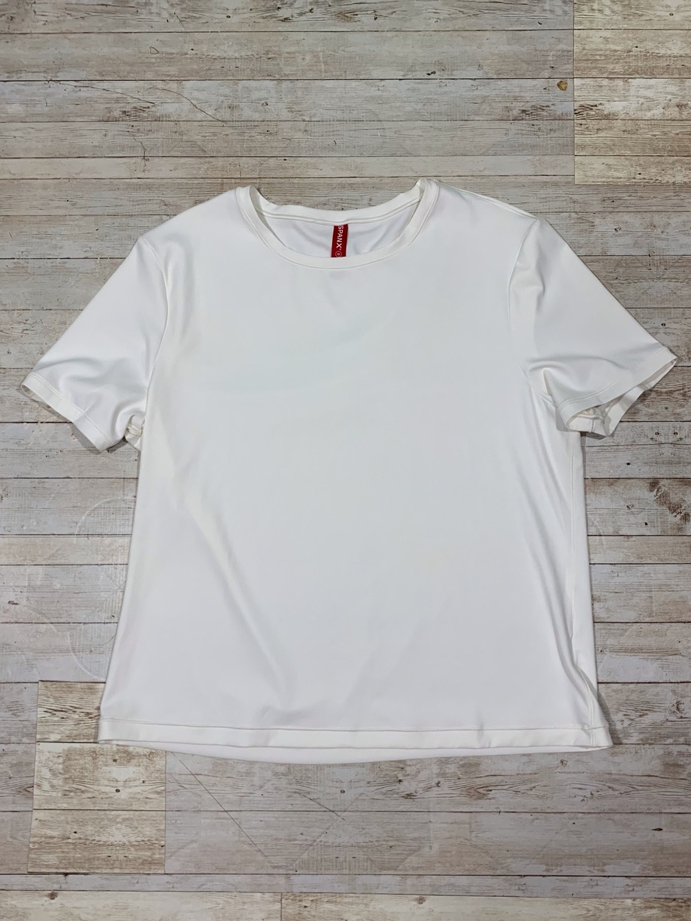 Spanx T-Shirt Short Sleeve Tee Powder White Size 2X casual basic minimalist